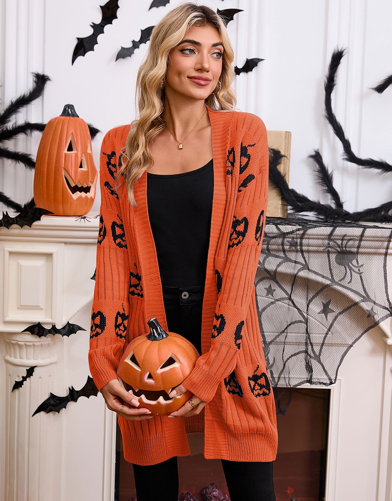 Pumpkin Knit Cardi