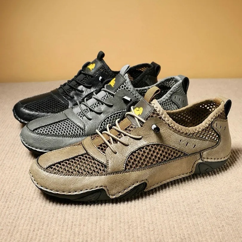 ⏰Last Day! 45% OFF 🔥Men's Genuine Leather Mesh Breathable Driving loafers