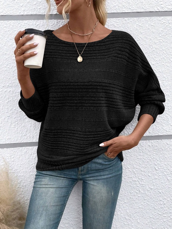 Women Round Neck Long Sleeve Top