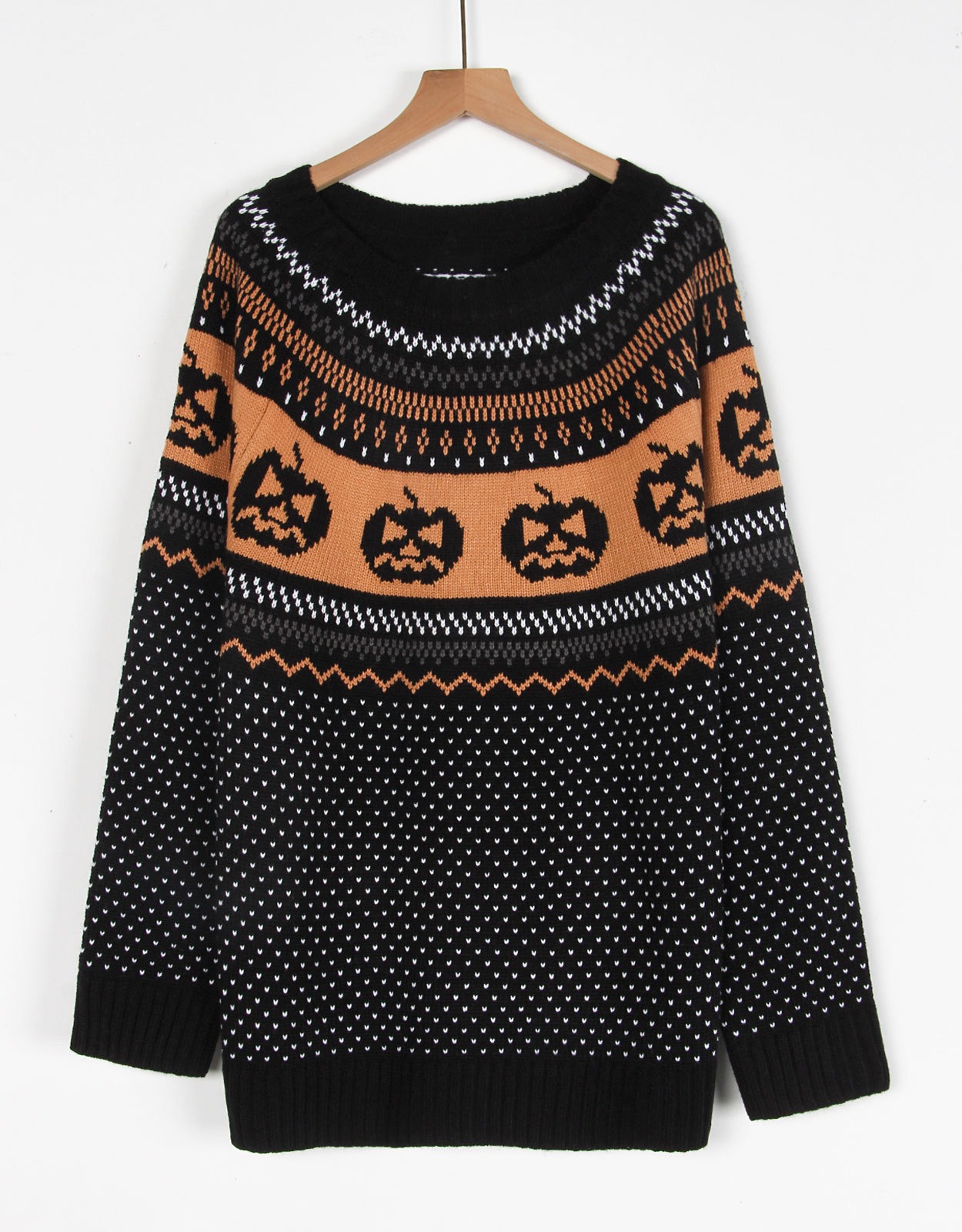 Halloween Retro Dot Knit Sweater