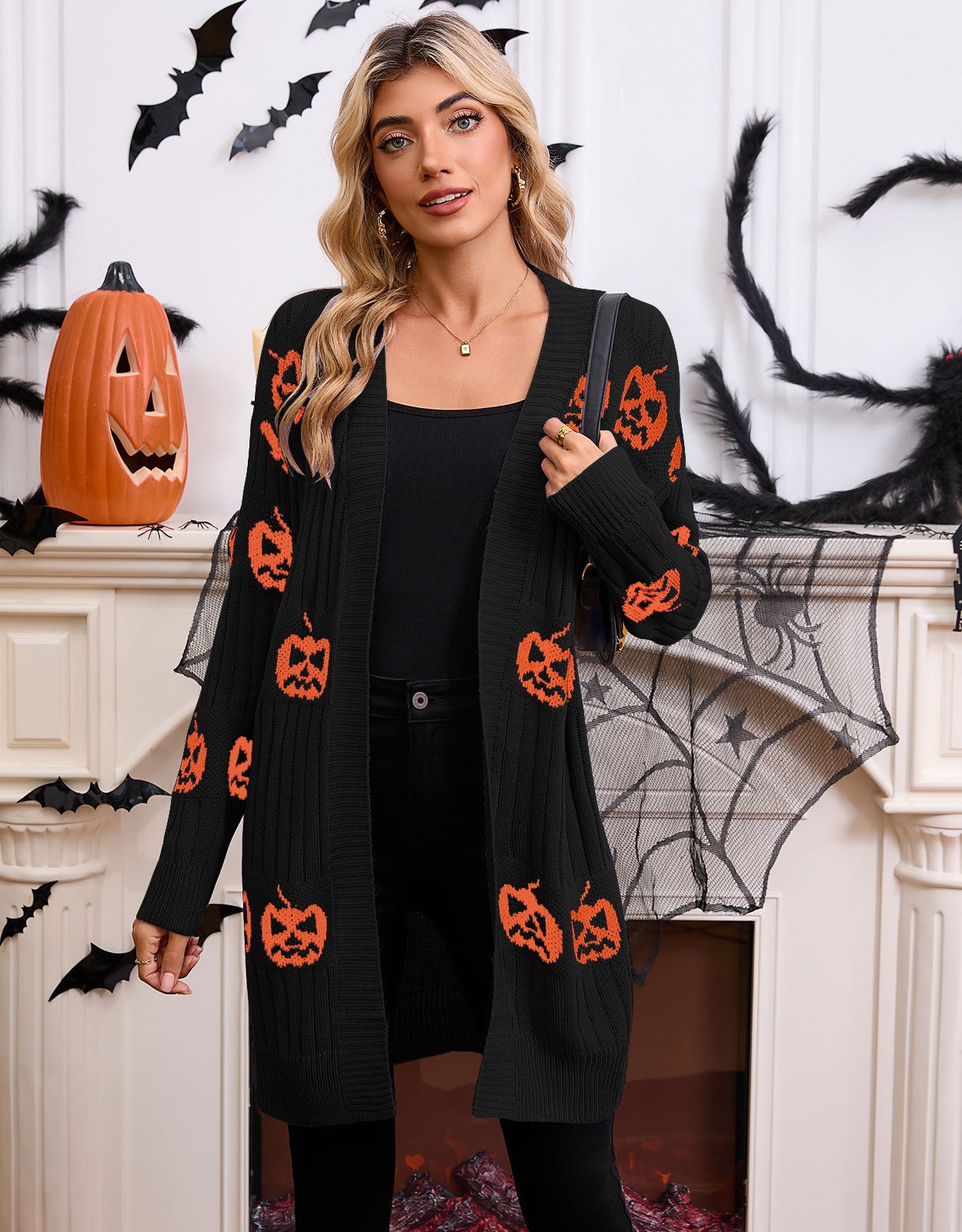 Pumpkin Knit Cardi