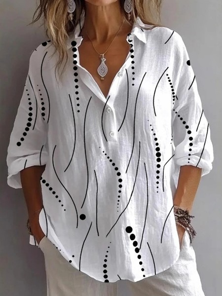 2025 New Style Women's Printed Fashion Shirt