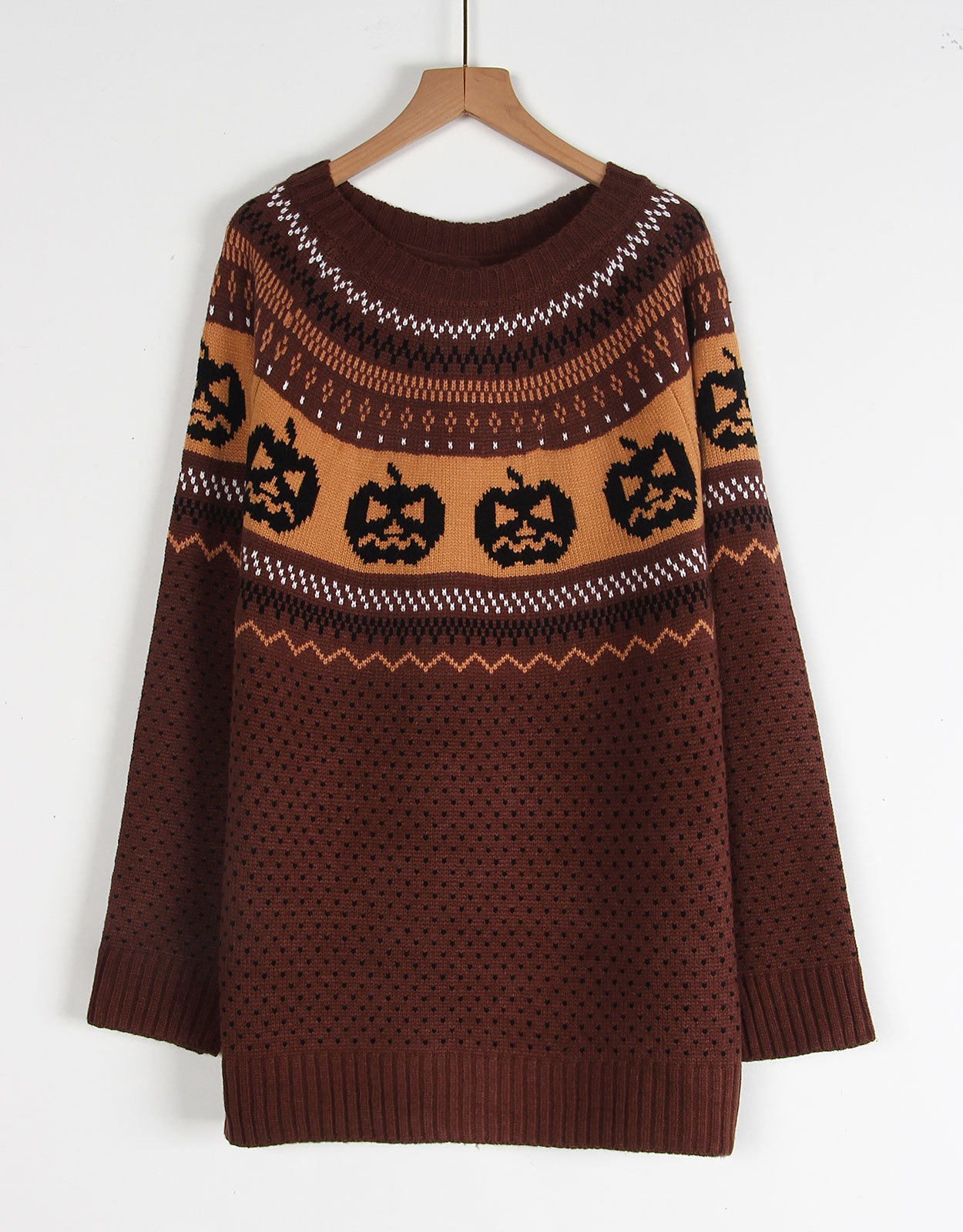 Halloween Retro Dot Knit Sweater