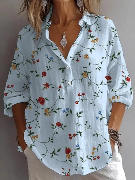 2025 New Style Women's Printed Fashion Shirt