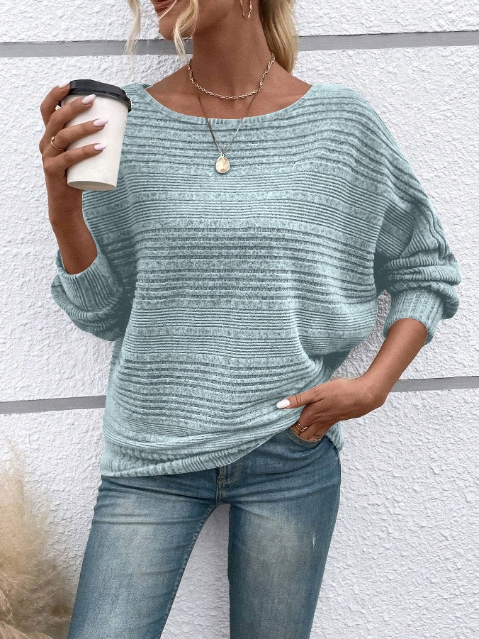 Women Round Neck Long Sleeve Top