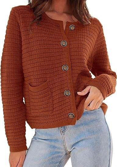 Autumn Winter Fashion Women's Long Sleeve Round Neck Knitted Sweater 
