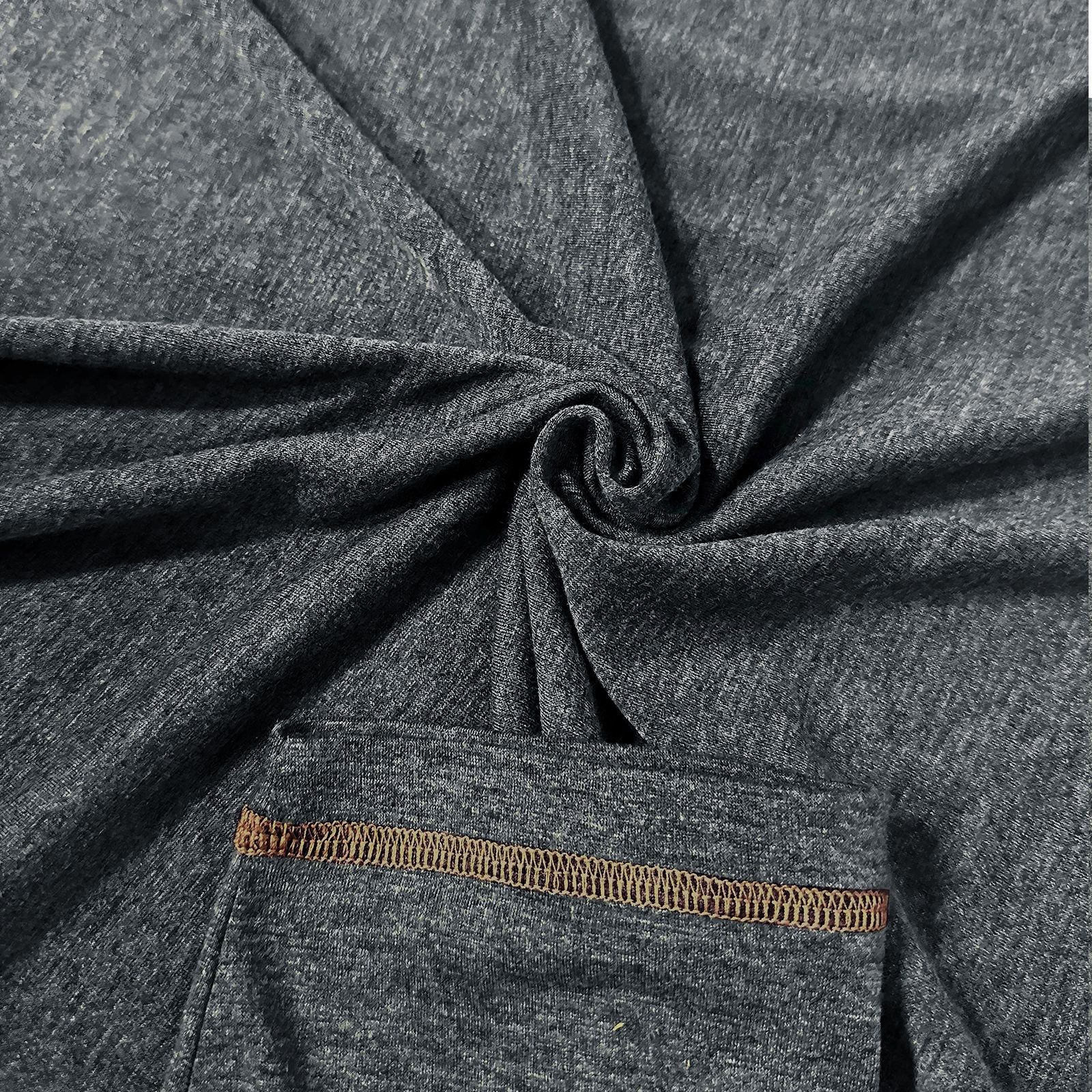 Men's crew neck long sleeve tough henley T-shirt