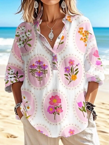 2025 New Style Women's Printed Fashion Shirt