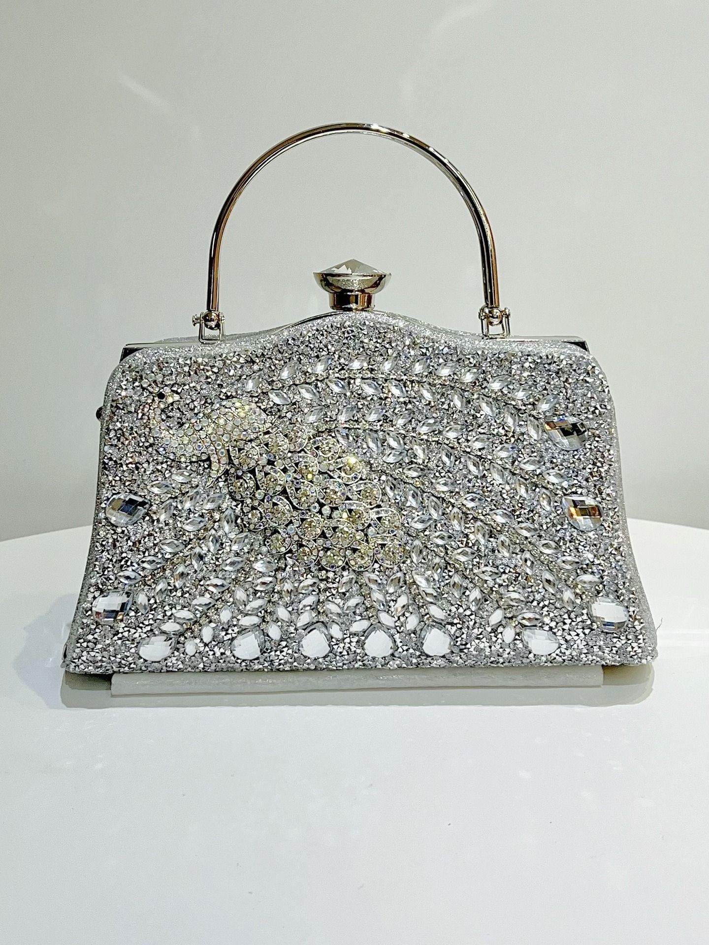 Peacock shape diamond handbag