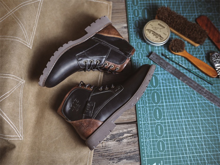 Designer Leather Outdoor Ankle Boots