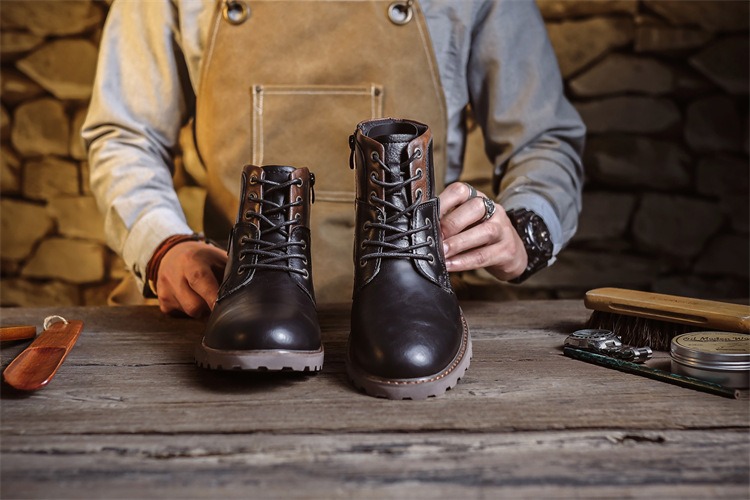 Designer Leather Outdoor Ankle Boots