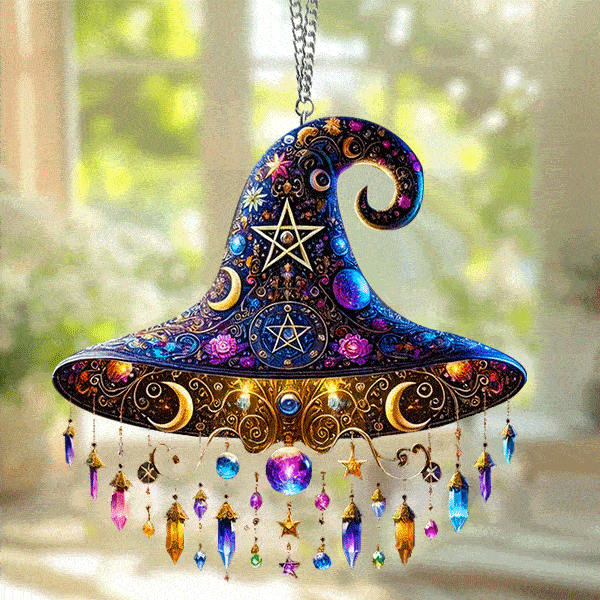 Moonlight Witch Window Hanging Sun Catcher Decor-Halloween