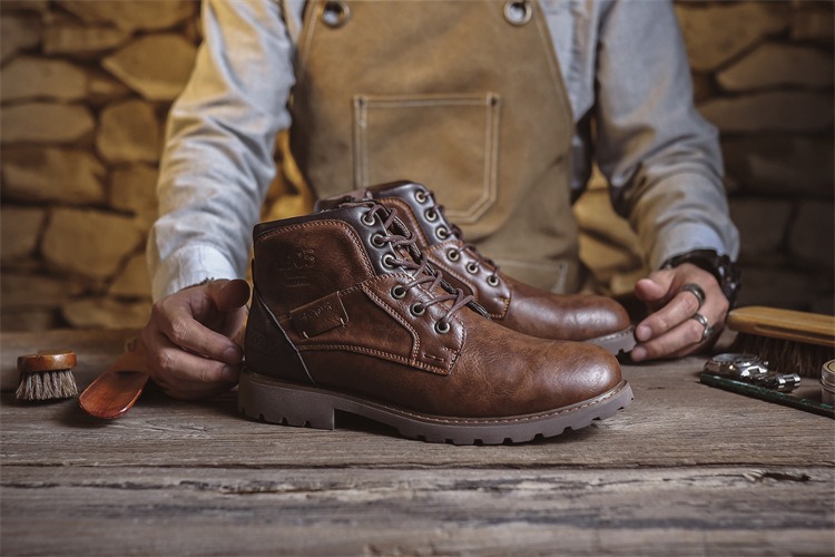 Designer Leather Outdoor Ankle Boots