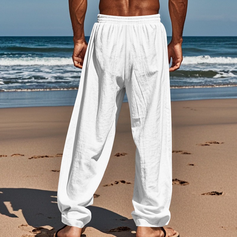 Men's Linen Casual Drawstring Pants