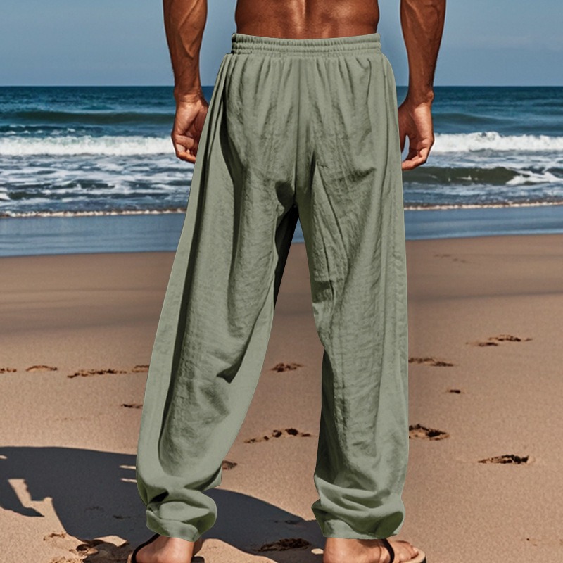 Men's Linen Casual Drawstring Pants