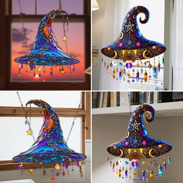 Moonlight Witch Window Hanging Sun Catcher Decor-Halloween