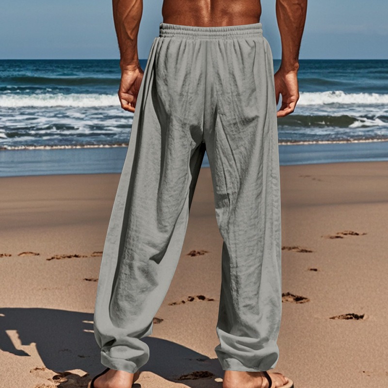 Men's Linen Casual Drawstring Pants