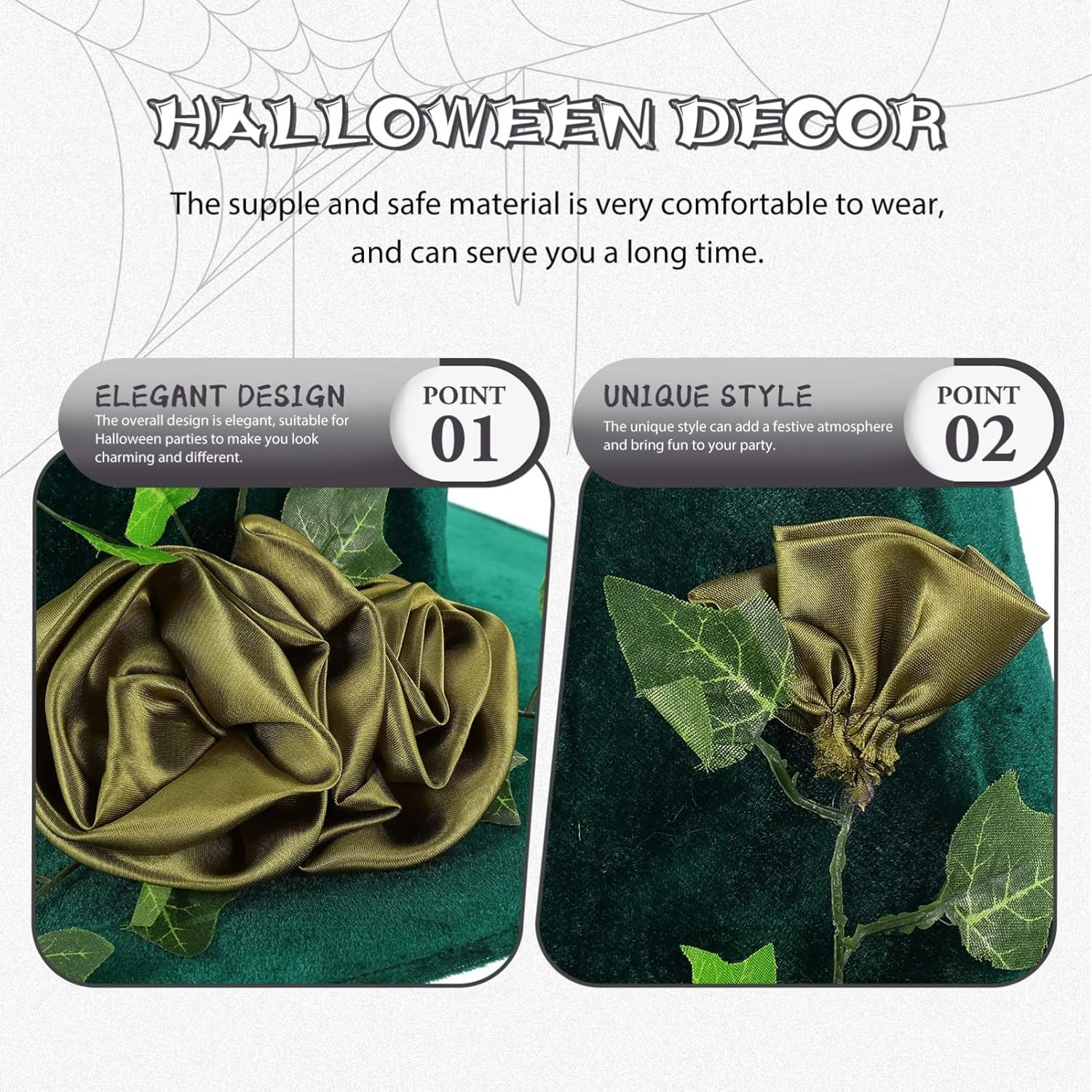 Halloween Green Witch Hat Wizard Cap 