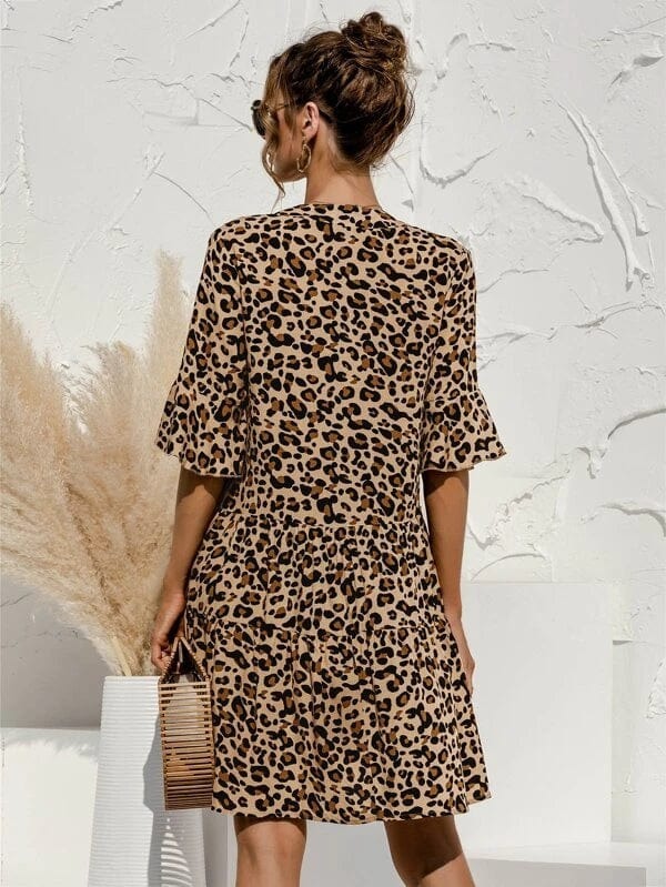 Leopard Stylish printed women's dress