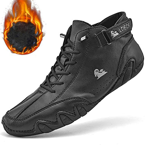 Men Italian Handmade Suede Velcro High Boots