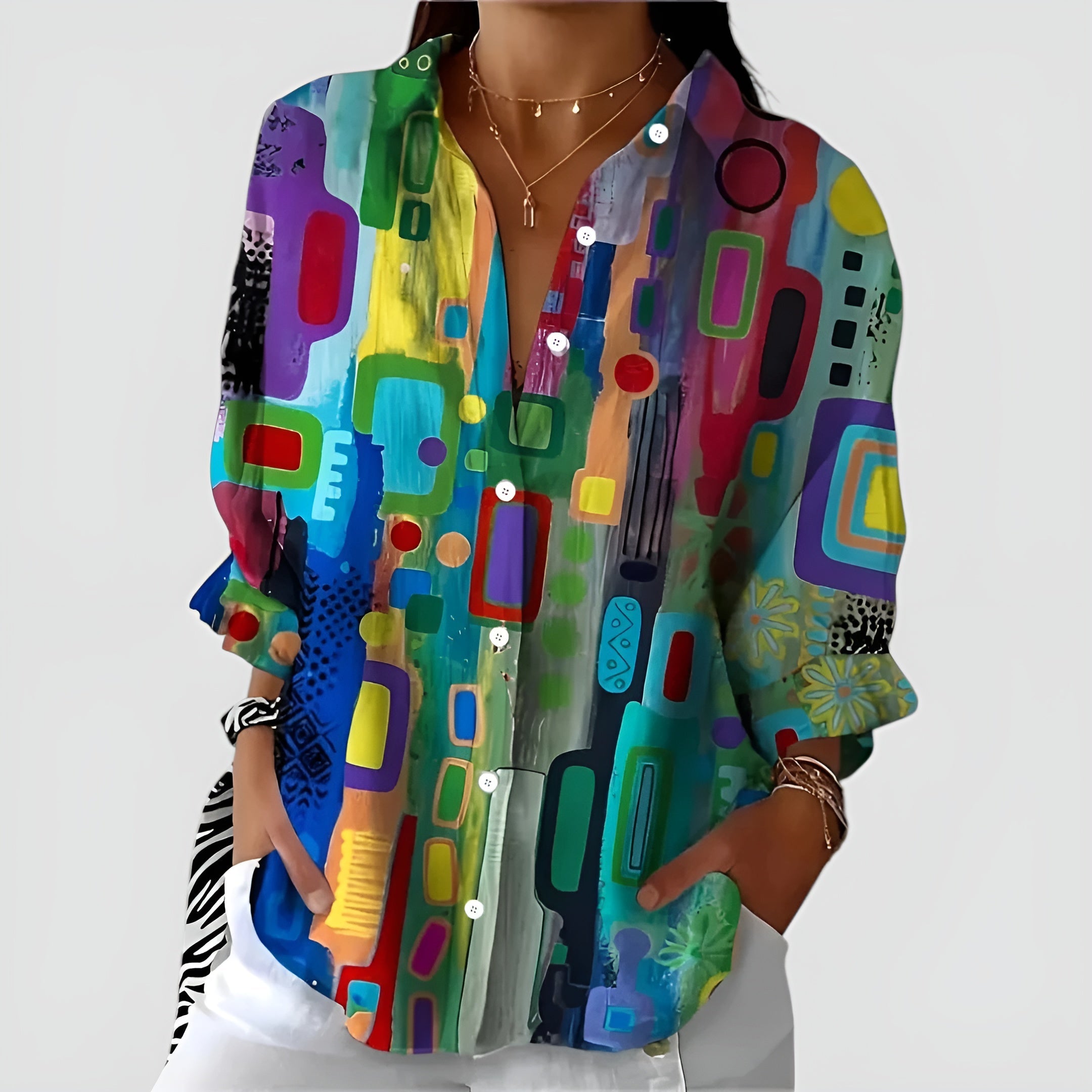 Stylish Abstract Multicolor Shirt