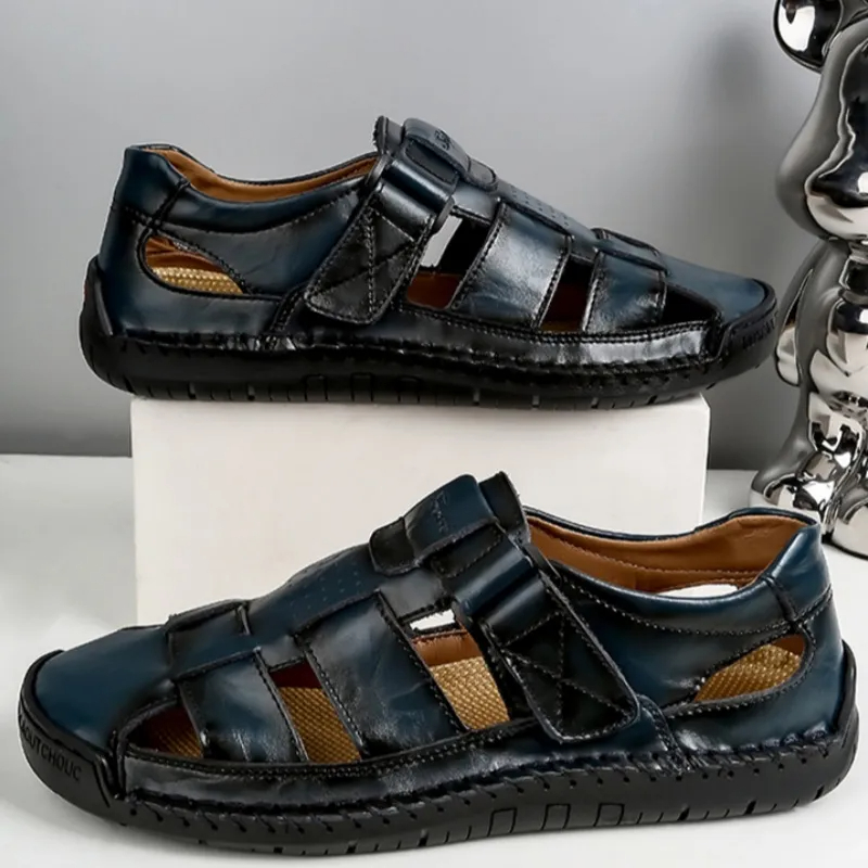 (🎉50 % Rabatt heute, nur heute – nicht verpassen) – Orthopädische Herrensandalen aus echtem australischem Kalbsleder ✅ Bequemes Gehen, Schmerzlinderung