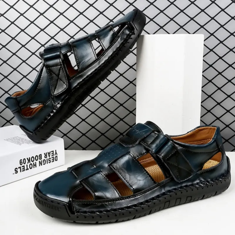 (🎉50 % Rabatt heute, nur heute – nicht verpassen) – Orthopädische Herrensandalen aus echtem australischem Kalbsleder ✅ Bequemes Gehen, Schmerzlinderung
