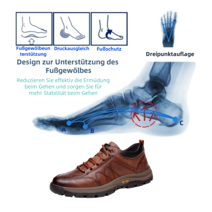 (🎉50% Rabatt heute, nicht verpassen) 🐂 Orthopädische Herrenschuhe aus australischem Kalbsleder 👞Handgenäht ✅Fußgewölbeunterstützung: Gehen