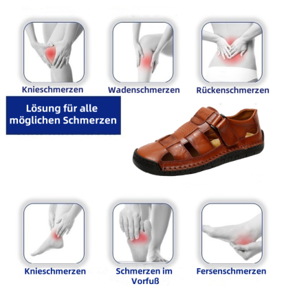 (🎉50 % Rabatt heute, nur heute – nicht verpassen) – Orthopädische Herrensandalen aus echtem australischem Kalbsleder ✅ Bequemes Gehen, Schmerzlinderung