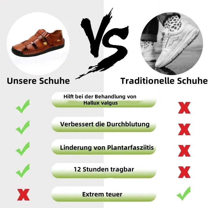 (🎉50 % Rabatt heute, nur heute – nicht verpassen) – Orthopädische Herrensandalen aus echtem australischem Kalbsleder ✅ Bequemes Gehen, Schmerzlinderung