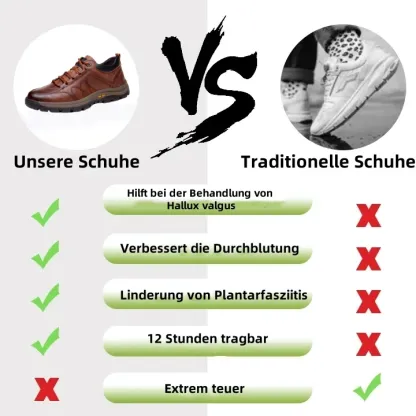 (🎉50% Rabatt heute, nicht verpassen) 🐂 Orthopädische Herrenschuhe aus australischem Kalbsleder 👞Handgenäht ✅Fußgewölbeunterstützung: Gehen