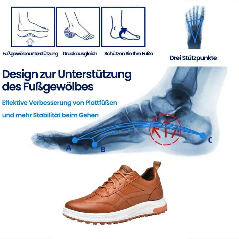 [⏰Heute 50 % Rabatt – nicht verpassen! ] 🔥 Medizinisch zertifizierte ergonomische Freizeitschuhe 👞 Handgenäht ✅ Fußgewölbeunterstützung für bequemes Gehen