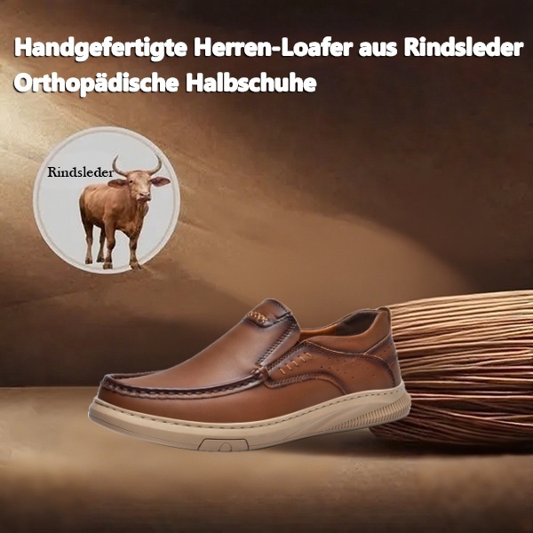 (🎉 Letzter Tag 70 % Rabatt, nicht verpassen) 🐂 Orthopädische Herrenschuhe aus Kalbsleder 👞 Fußgewölbeunterstützung ✅ Lindert Fußschmerzen - Bequemes Gehen