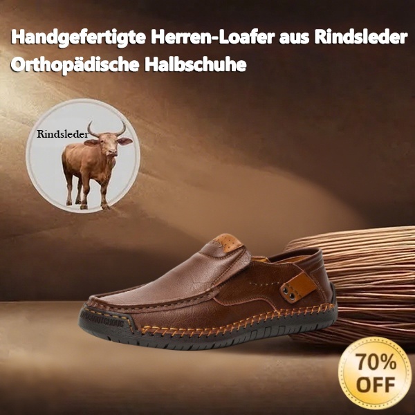 [70 % Rabatt am letzten Tag – endet bald] 🔥 Freizeitschuhe aus Kalbsleder für Herren 👞 Lindert Fußschmerzen ✅ Fußgewölbeunterstützung für bequemes Gehen