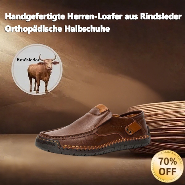 [70 % Rabatt am letzten Tag – endet bald] 🔥 Freizeitschuhe aus Kalbsleder für Herren 👞 Lindert Fußschmerzen ✅ Fußgewölbeunterstützung für bequemes Gehen