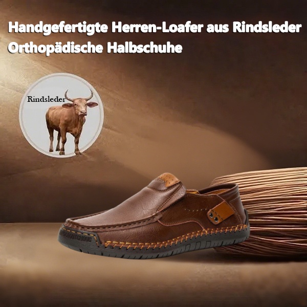 [70 % Rabatt am letzten Tag – endet bald] 🔥 Freizeitschuhe aus Kalbsleder für Herren 👞 Lindert Fußschmerzen ✅ Fußgewölbeunterstützung für bequemes Gehen
