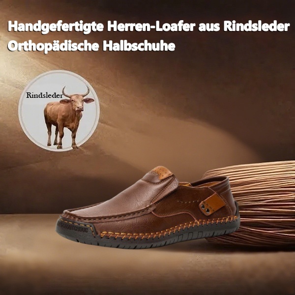[70 % Rabatt am letzten Tag – endet bald] 🔥 Freizeitschuhe aus Kalbsleder für Herren 👞 Lindert Fußschmerzen ✅ Fußgewölbeunterstützung für bequemes Gehen