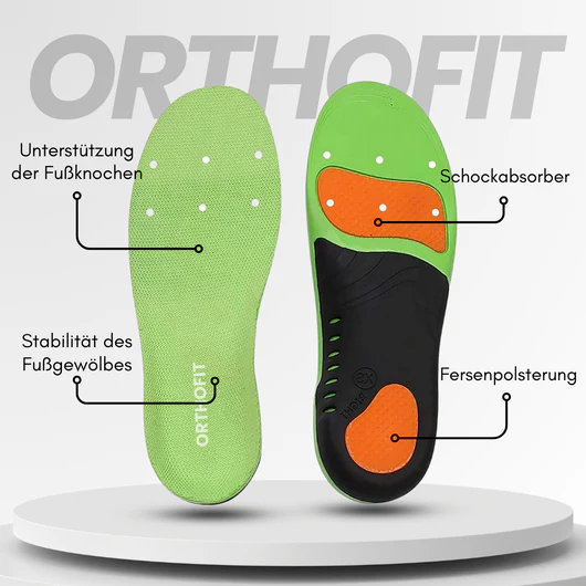Orthofit - ergonomisch schmerzlindernde Einlagen für alle Schuhe