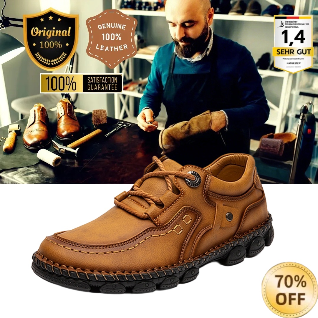 (🎉 Letzter Tag 70% Rabatt, nicht verpassen) 🐂 Orthopädische Herrenschuhe aus Kalbsleder 👞 Handgenäht ✅ Lindert Fußschmerzen - Bequemes Gehen