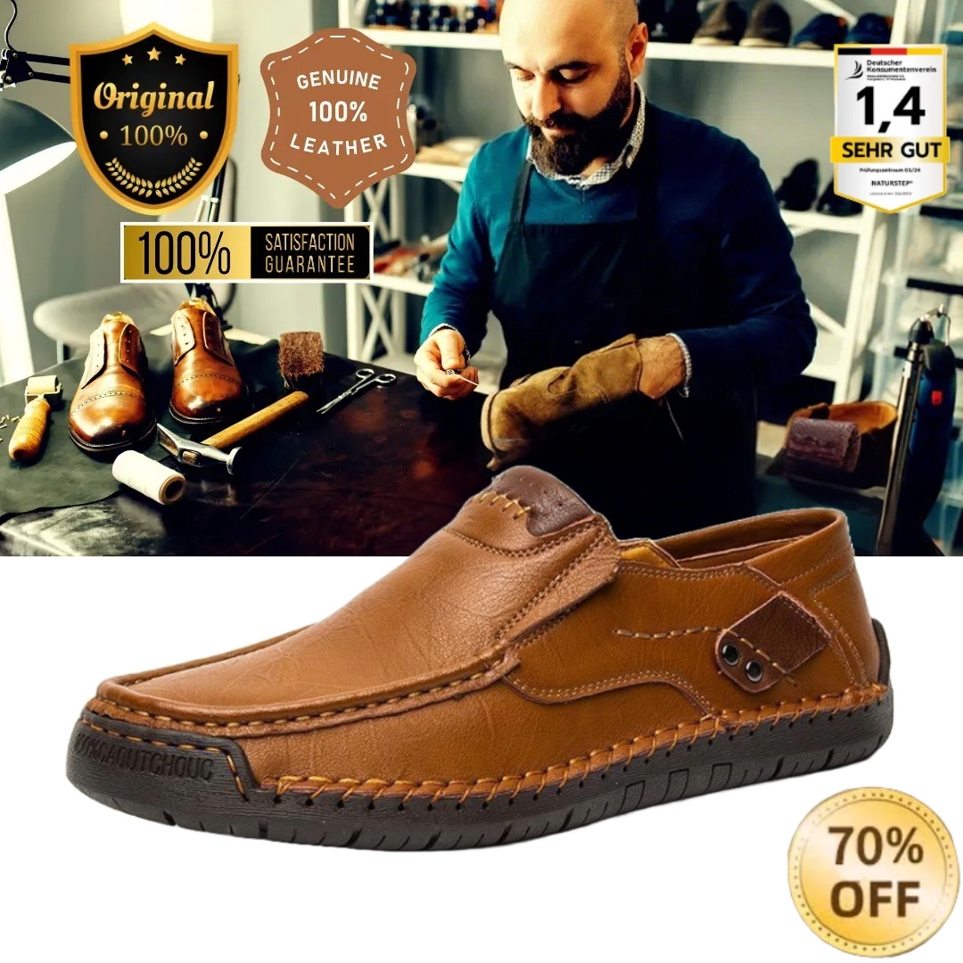 [Letzter Tag 70 % Rabatt – endet bald] 🔥 Herren-Loafer aus Kalbsleder 👞 Handgenäht ✅ Fußgewölbeunterstützung für bequemes Gehen