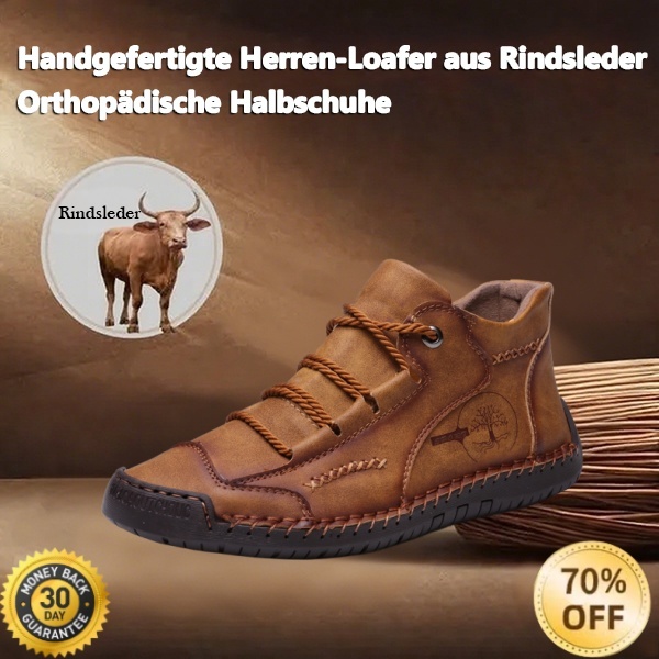 [Letzter Tag 70 % Rabatt – endet bald] 🔥 Orthopädische Herrenschuhe aus Kalbsleder 👞 Handgenäht ✅ Fußgewölbeunterstützung für bequemes Gehen