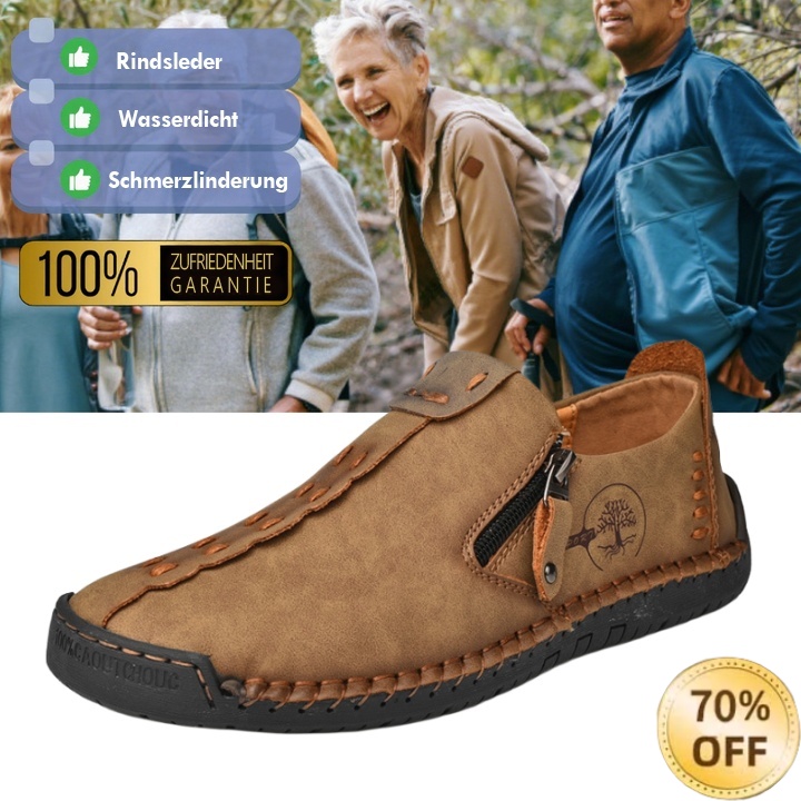 (🎉 Letzter Tag 70 % Rabatt, nicht verpassen) 🐂 Orthopädische Herrenschuhe aus Kalbsleder 👞 Fußgewölbeunterstützung ✅ Lindert Fußschmerzen - Bequemes Gehen