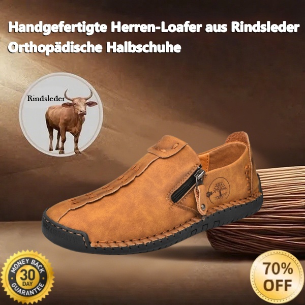 (🎉 Letzter Tag 70 % Rabatt, verpassen Sie es nicht) 🐂 Freizeitschuhe für Herren aus Kalbsleder👞 Einfach an- und auszuziehen✅ Fußgewölbeunterstützung – lindert Fußschmerzen und sorgt für bequemes Gehen