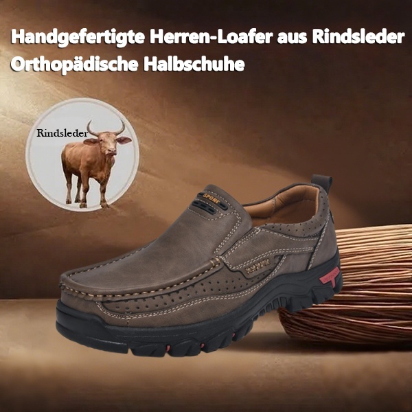 (🎉 Letzter Tag 70 % Rabatt, endet bald) 🐂 Orthopädische Herrenschuhe aus Kalbsleder👞 Fußgewölbeunterstützung✅ Lindert Fußschmerzen – Bequemes Gehen