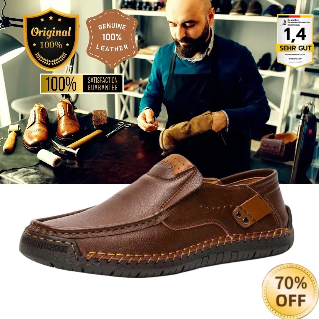 [Letzter Tag 70 % Rabatt – endet bald] 🔥 Herren-Loafer aus Kalbsleder 👞 Handgenäht ✅ Fußgewölbeunterstützung für bequemes Gehen