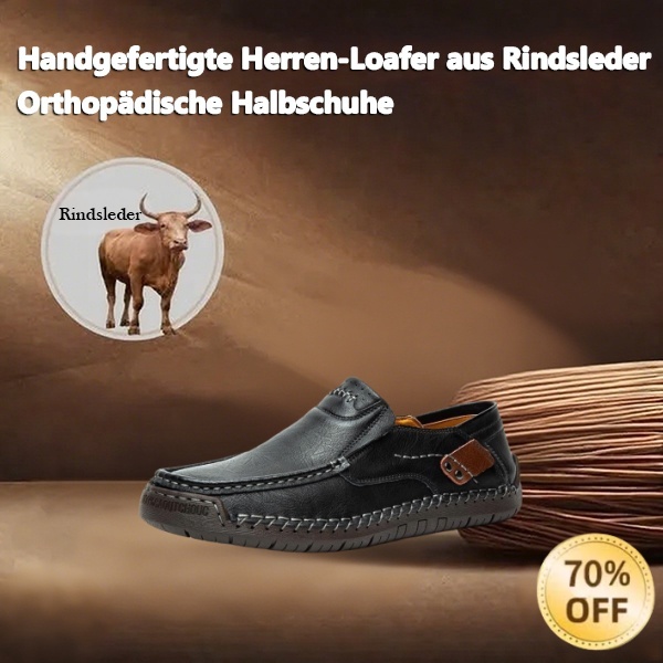 [70 % Rabatt am letzten Tag – endet bald] 🔥 Freizeitschuhe aus Kalbsleder für Herren 👞 Lindert Fußschmerzen ✅ Fußgewölbeunterstützung für bequemes Gehen