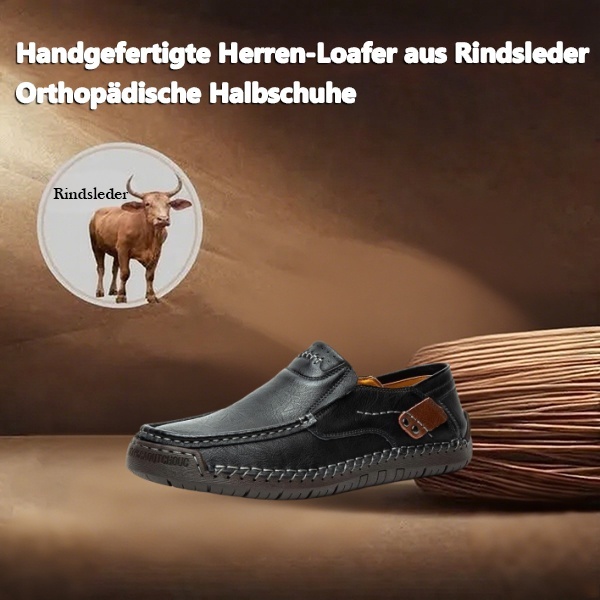[70 % Rabatt am letzten Tag – endet bald] 🔥 Freizeitschuhe aus Kalbsleder für Herren 👞 Lindert Fußschmerzen ✅ Fußgewölbeunterstützung für bequemes Gehen