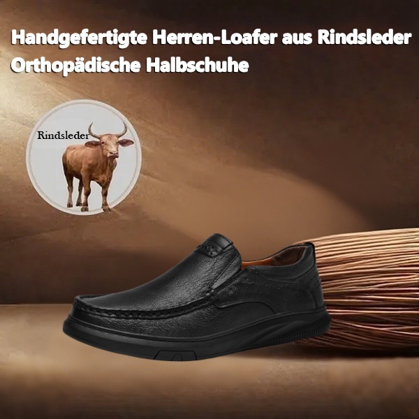 (🎉 Letzter Tag 70 % Rabatt, nicht verpassen) 🐂 Orthopädische Herrenschuhe aus Kalbsleder 👞 Fußgewölbeunterstützung ✅ Lindert Fußschmerzen - Bequemes Gehen