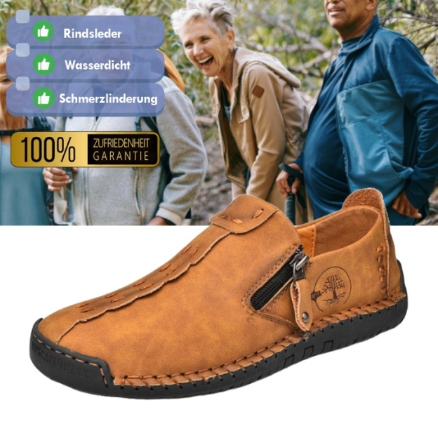 (🎉 Letzter Tag 70 % Rabatt, nicht verpassen) 🐂 Orthopädische Herrenschuhe aus Kalbsleder 👞 Fußgewölbeunterstützung ✅ Lindert Fußschmerzen - Bequemes Gehen