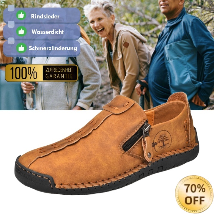(🎉 Letzter Tag 70 % Rabatt, nicht verpassen) 🐂 Orthopädische Herrenschuhe aus Kalbsleder 👞 Fußgewölbeunterstützung ✅ Lindert Fußschmerzen - Bequemes Gehen